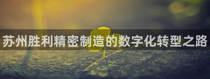 彩神v8平台正规吗知乎：苏州胜利精密制造的数字化转型之路