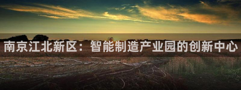 彩神v8有多久了?靠谱吗：南京江北新区：智能制造产业园的创新中心