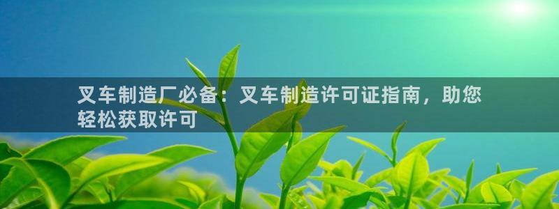 彩神v8是真的挣钱吗安全吗：叉车制造厂必备：叉车制造许可证指南，助您
轻松获取许可