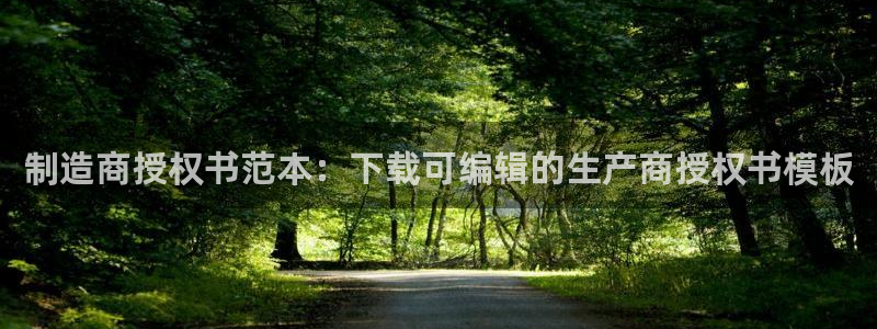 彩神v网赌软件下载：制造商授权书范本：下载可编辑的生产商授权书模板