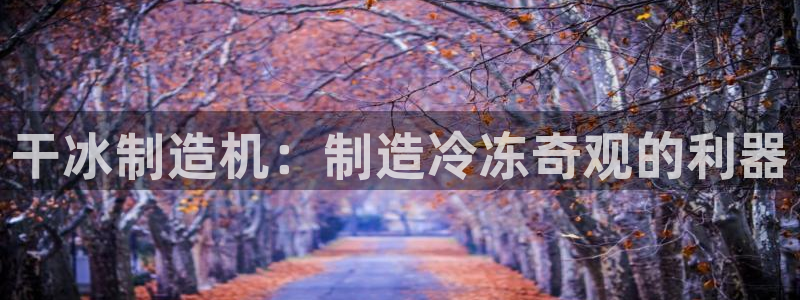 彩神Vii购彩-购彩大厅：干冰制造机：制造冷冻奇观的利器