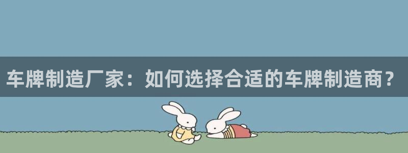 彩神V购彩大厅：车牌制造厂家：如何选择合适的车牌制造商？