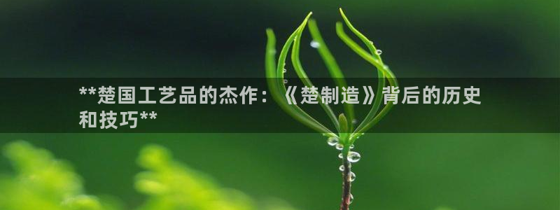 彩神v争霸是啥：**楚国工艺品的杰作：《楚制造》背后的历史
和技巧**