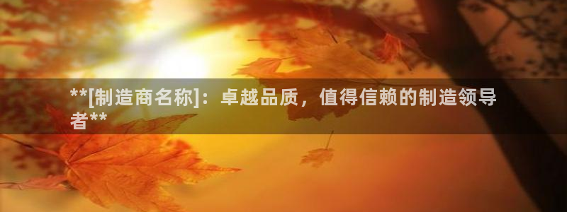 彩神vip购彩大厅下载：**[制造商名称]：卓越品质，值得信赖的制造领导
者**