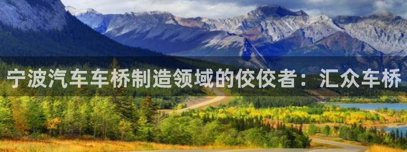 彩神8官网版是正规的吗：宁波汽车车桥制造领域的佼佼者：汇众车