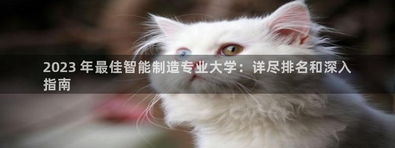 彩神趣购彩用户注册：2023 年最佳智能制造专业大学：详尽排名和深入
指南