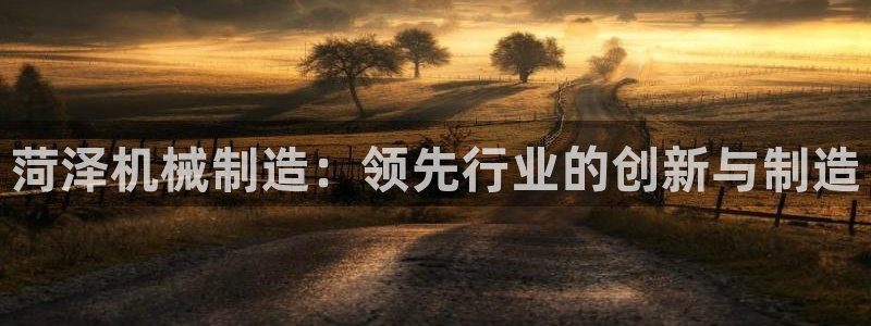 彩神大发是不是人为操作：菏泽机械制造：领先行业的创新与制造